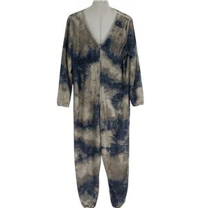 Natural Life Tie Dye Loungewear Jumpsuit Womens One Piece Pajama Boho Size S